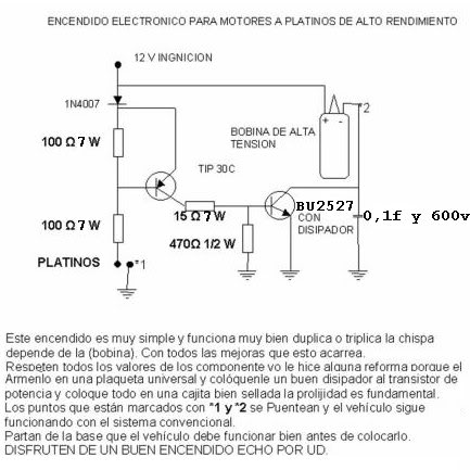 Encendido transistorizado con platinos